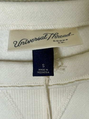 Universal Thread Sm Sweatshirt Pockets Cream Soft Women New (Retails $25) NWT - Picture 8 of 13