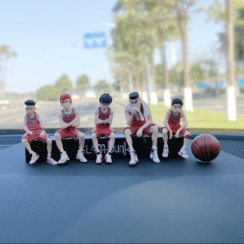 5PCS Set SLAM DUNK SHOHOKU Basketball Team Figure Car Dashboard Decor Gifts - Picture 5 of 5