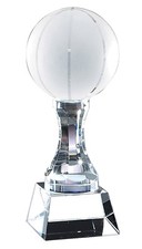 FANTASY BASKETBALL TROPHY CRYSTAL AWARD TROPHY FREE ENGRAVING 10" M CRY148 