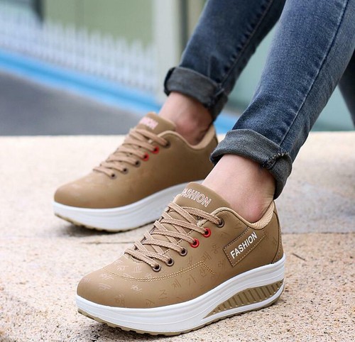 Tenis De Mujer Moda 2022 Zapatillas Para Deporte Plataforma De Cuñas  Impermeable | eBay