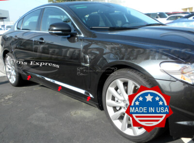2008-2015 Jaguar XF 6Pc Body Side Molding Trim Overlay Chrome Stainless Steel