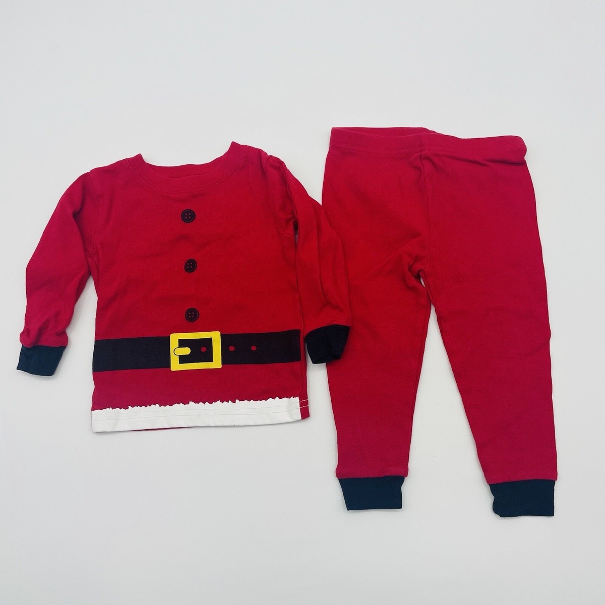 Carters Santa Claus Baby Boys 18 Months Christmas Holiday Pajama Set Red  2121