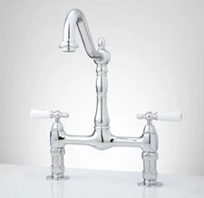 Signature Hardware Douglass Bridge Faucet, Chrome