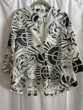 Adore Womens Black & White 3/4 Sleeve Asymmet...