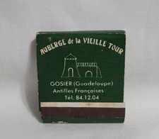 Vintage Auberge De La Vieille Tour Antilles France Matchbook Advertising Full
