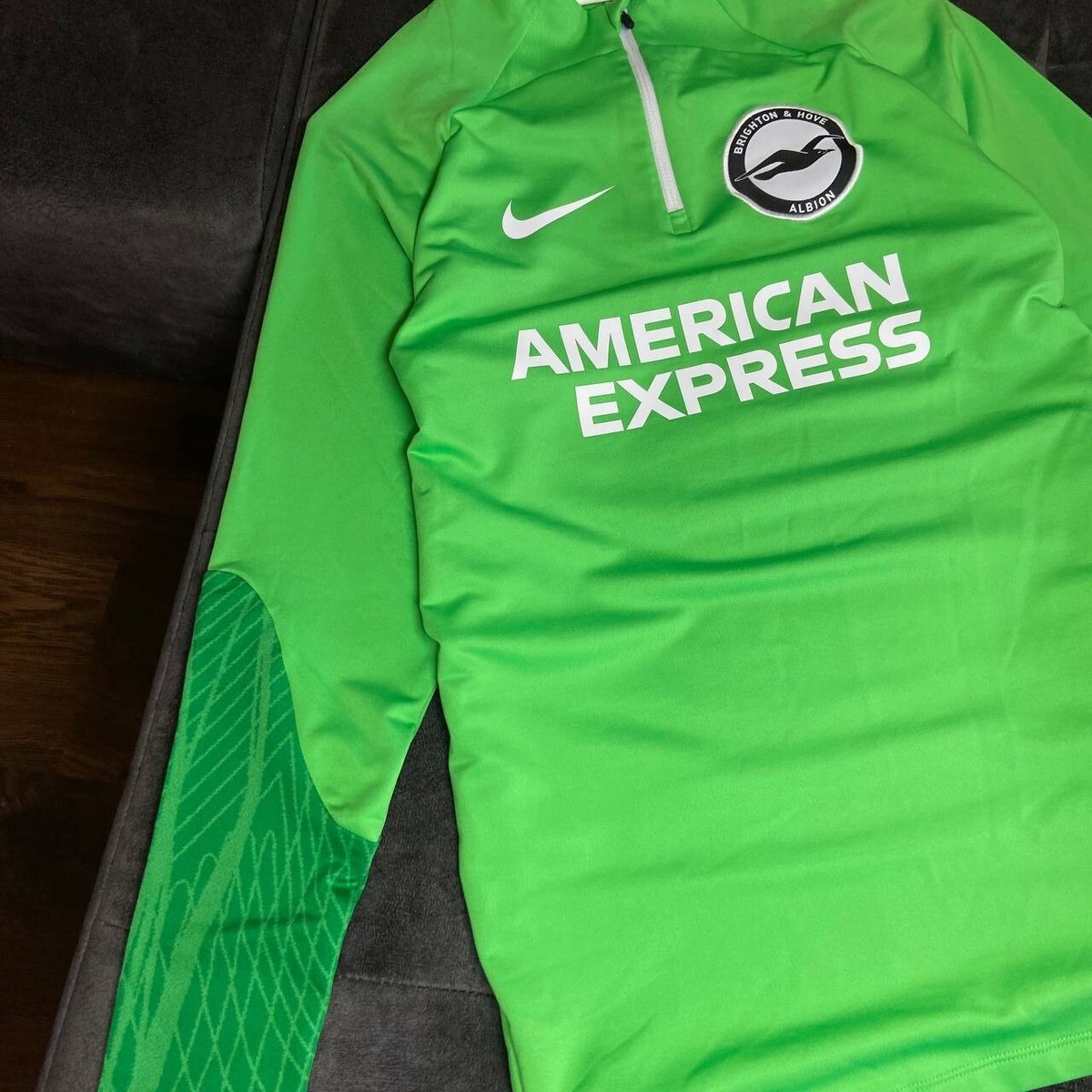 Nike FC Brighton Hove Albion 2022 2023 1/4 Zip Training Top Green