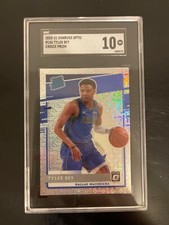 2020-21 DONRUSS OPTIC TYLER BEY CHOICE PRIZM ROOKIE RC SGC 10 MAVERICKS #186