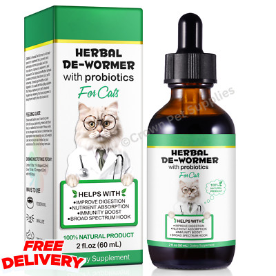Natural Tapeworm, Roundworm for Cats - Natural Herbal Treatment for Whipworm