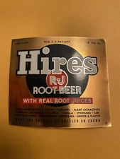 5---Vintage soda pop bottle label HIRES ROOT BEER Genuine NOS