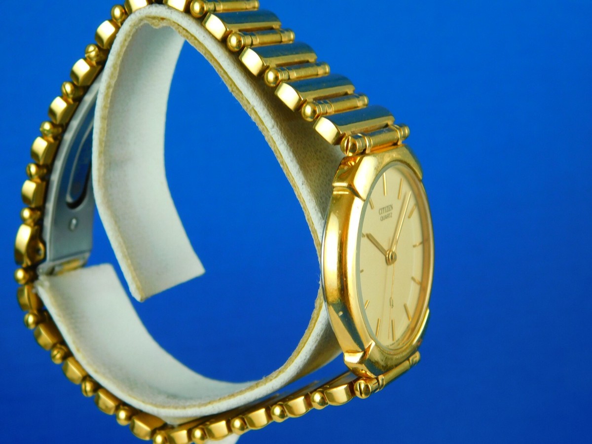 CITIZEN ゴールド装飾 置時計 昭和レトロ 新品 シチズン アナログ置時計 ゴールド CITIZEN アナログ時計 ステップ秒針