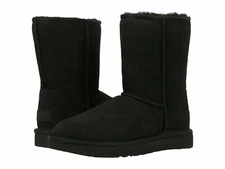 Women UGG Classic Short II Suede Upper Authentic Boot 1016223 Black Brand New
