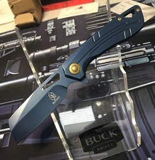 Spring Assisted Flip Open Folding POCKET KNIFE Tactical Blue CLEAVER 8" EDC