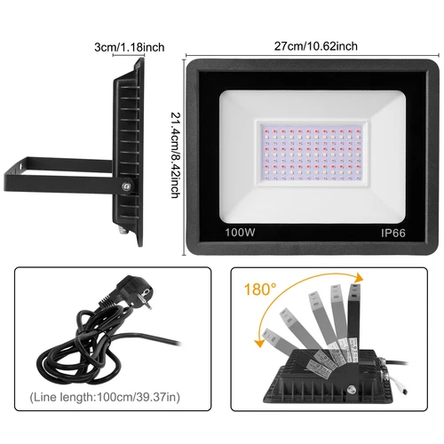 LED Fluter Stecker Außen Strahler Arbeitsleuchte Baustrahler Scheinwerfer Garten - Bild 127 von 251