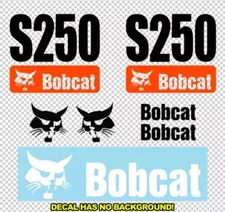 Bobcat S250 New Skid Steer Set Vinyl Decal Sticker - Aftermarket.