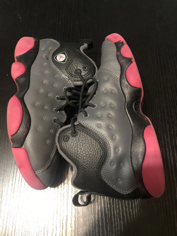 Nike Girls/ Boys Jordan Jumpman Team II GS Dk Grey/Vivid Pink/Blk US 2y - Image 4 of 4
