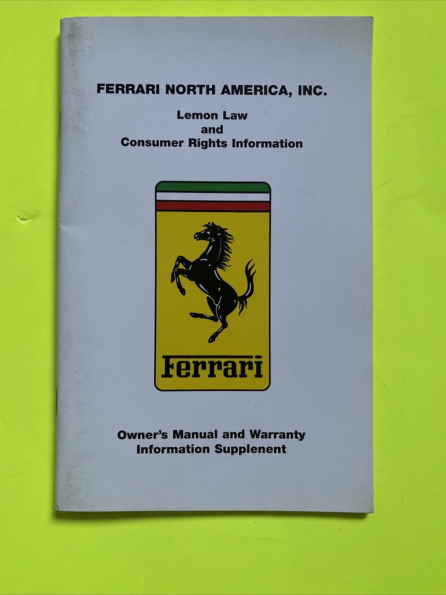 2007 Ferrari F430 Spider Owners Manual & Navigation Handbook Set +