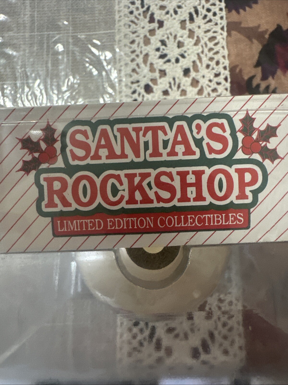 VTG 1996 Jimi Hendrix Christmas Ornament Santa's Rockshop Pearl White