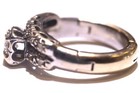 14k white gold .50ct round diamond engagement ring wedding band 5.2g set 4.5 — photo 5