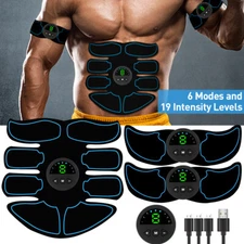 Muscle Stimulator EMS Ab Trainer Tens Unit Portable Stimulater Abs Massager USA