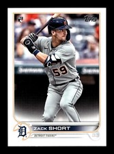 2022 Topps Series 1 Zack Short #148 RC Rookie Detroit Tigers