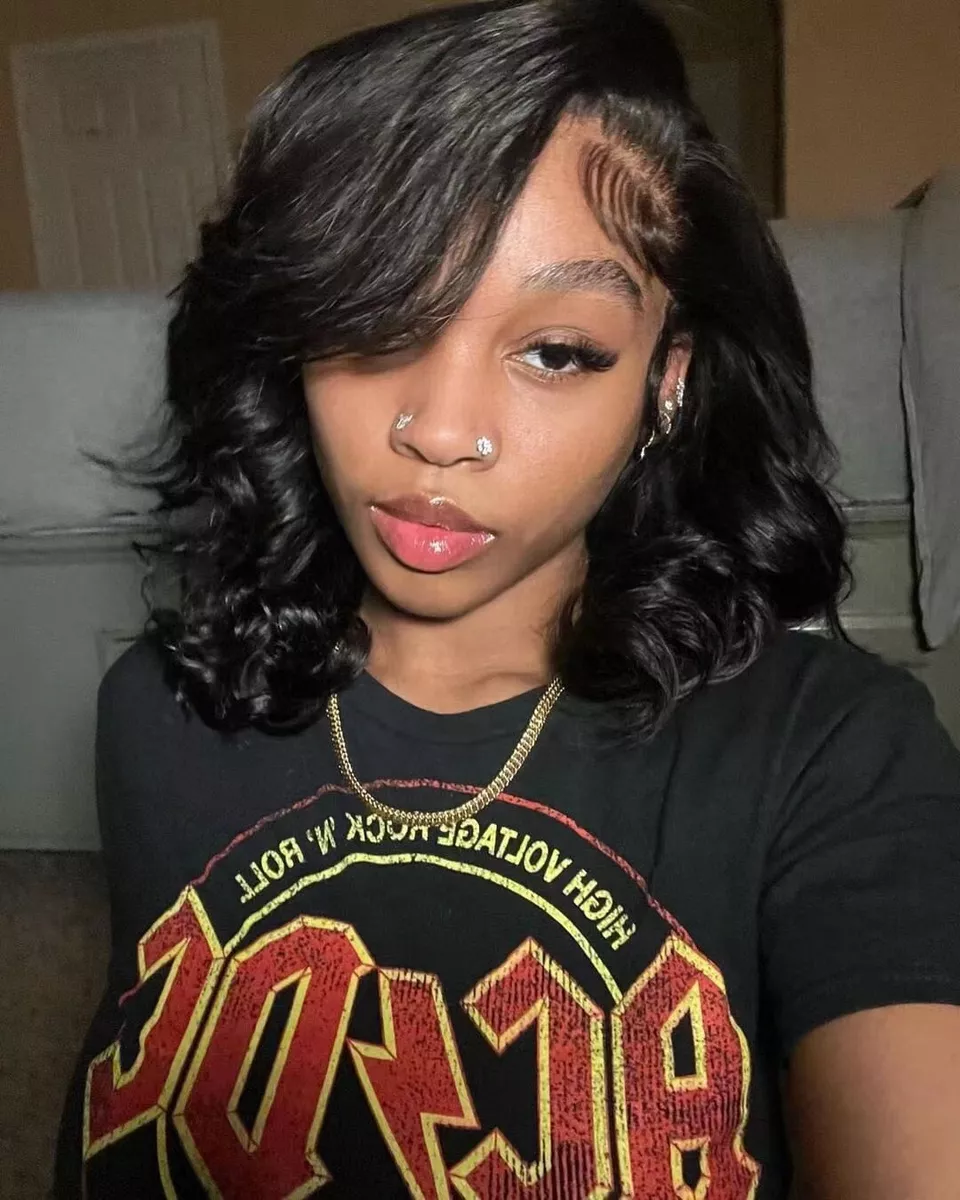 Natural black human hair wigs outlet