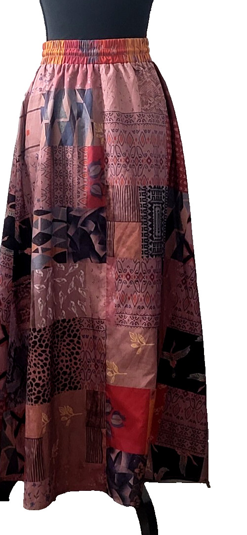 Unbranded Women's Multicolor Patchwork Maxi Skirt… - image 2