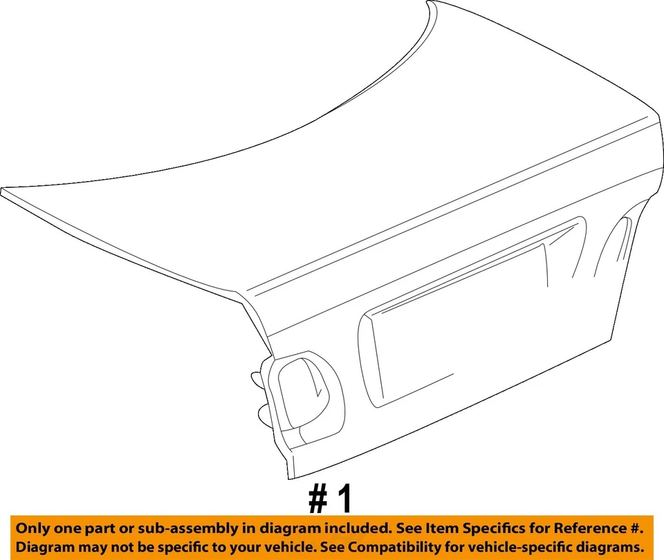 Used Deck Lid fits: 2001 Mercedes-benz Mercedes e-class 210 Type E300D turbo fro - Image 4 of 4