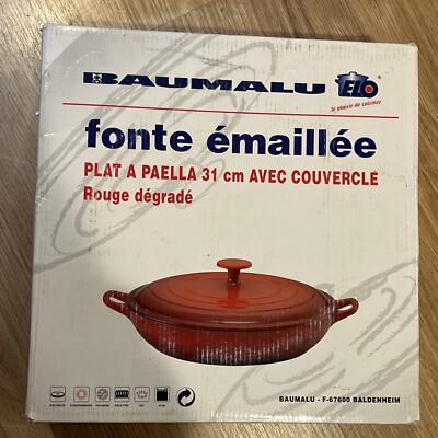 Baumalu  Red Enameled Cast-Iron 31cm Pan