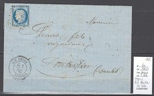 Algérie - Lettre AIN BEIDA - PC4116 - Yvert 60 -1875  pour Pontarlier