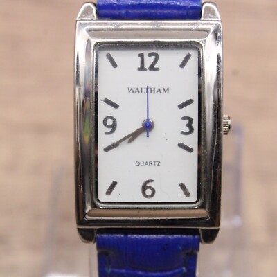 Waltham Watch Womens Silver Tone Rectangle White Quartz Dial  display picture 3