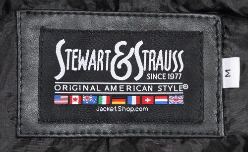 Stewart & Strauss Black Wool & Orange Leather Varsity Letterman School Jacket - Picture 6 of 6