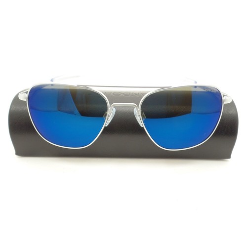 Randolph Pilotensonnenbrille matt chrom atlantischblau Bajonett neu authentisch USA - Bild 2 von 7