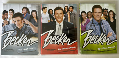 Becker Seasons 1-3 (DVD, 2008-2010, 3 Disc Sets) Ted Danson Used Seasons 1,2,3