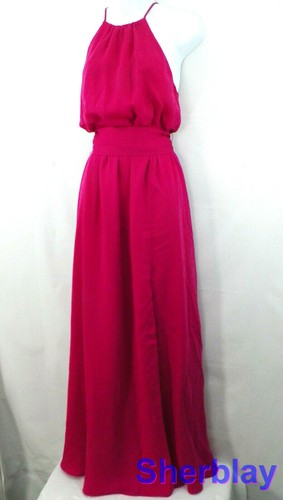 Robe Plissée Halston Heritage - Fuchsia Pétunia - Taille L - Neuve Avec étiquettes
