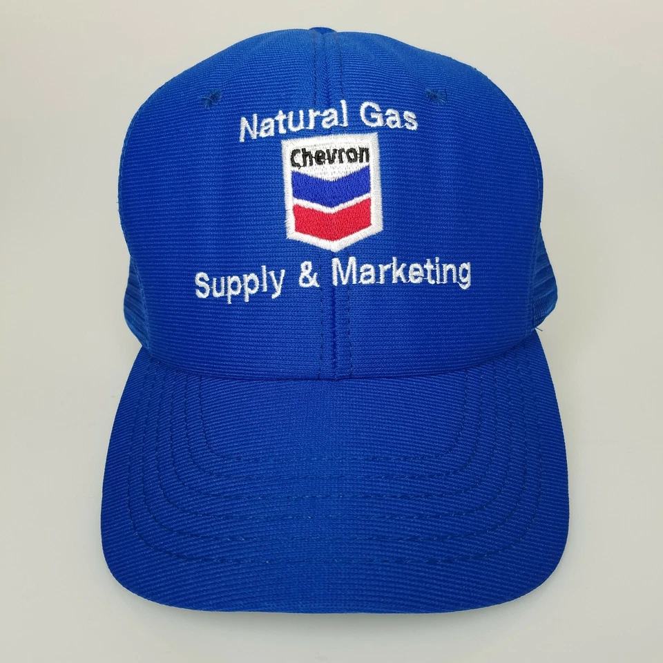 Vintage CHEVRON NATURAL GAS Supply & Marketing Baseball Trucker Hat Adjustable - Image 4 of 4