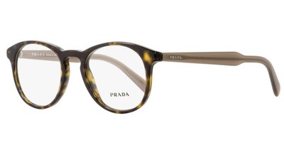 Prada Oval Eyeglasses VPR19S 2AU-1O1 Havana/Beige 48mm PR19SV
