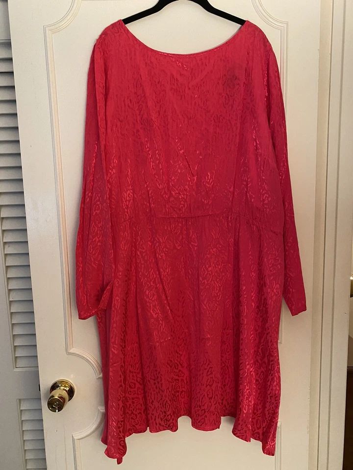 Eloquii 26码粉色豹纹连身裙