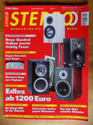 stereo 03 / 2013 | Hifi-Zeitschrift (Aurum Vulkan 8R, Canton Vento, Nagra, KEF)