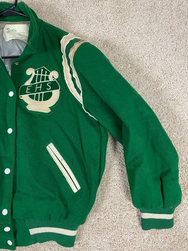 Chaqueta Universitaria Vintage Zides para Hombre Talla 40 EE. UU. Banda Oriental y Cuerpo de Bandera Verde - Imagen 5 de 14