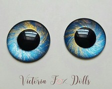 Blythe Doll Blue Eyechips Metallic Eye Chips 14mm Custom Furby Ooak Blythe BJD