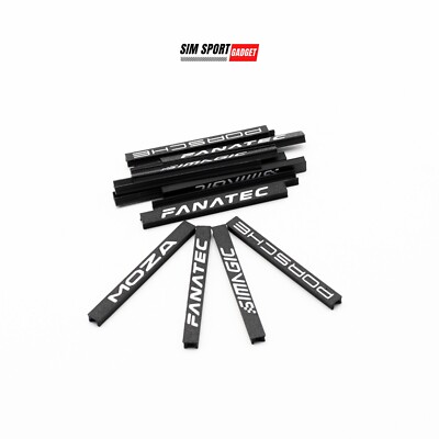 Low Profile Cable Management with Brand Logo Pack of 5 | Sim Racing | Flight Rig