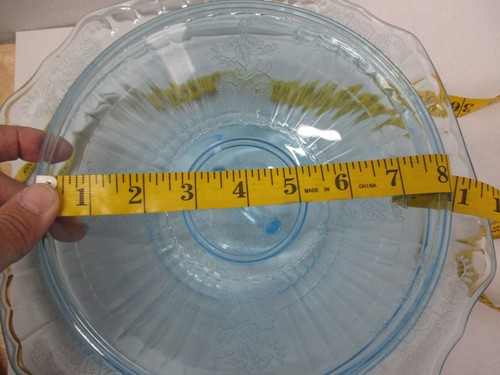 Vintage Hocking Vertiefung Glas blau Mayfair 11,5" bedeckt Gemüse Schüssel & Deckel - Bild 17 von 22