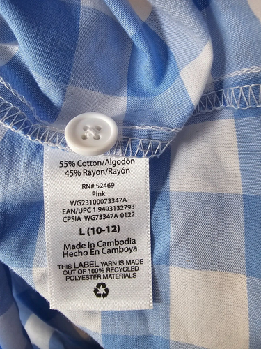 BNWT Girls Wonder Nation summer sundress maxi long checkered size large 10-12 - Picture 11 of 11