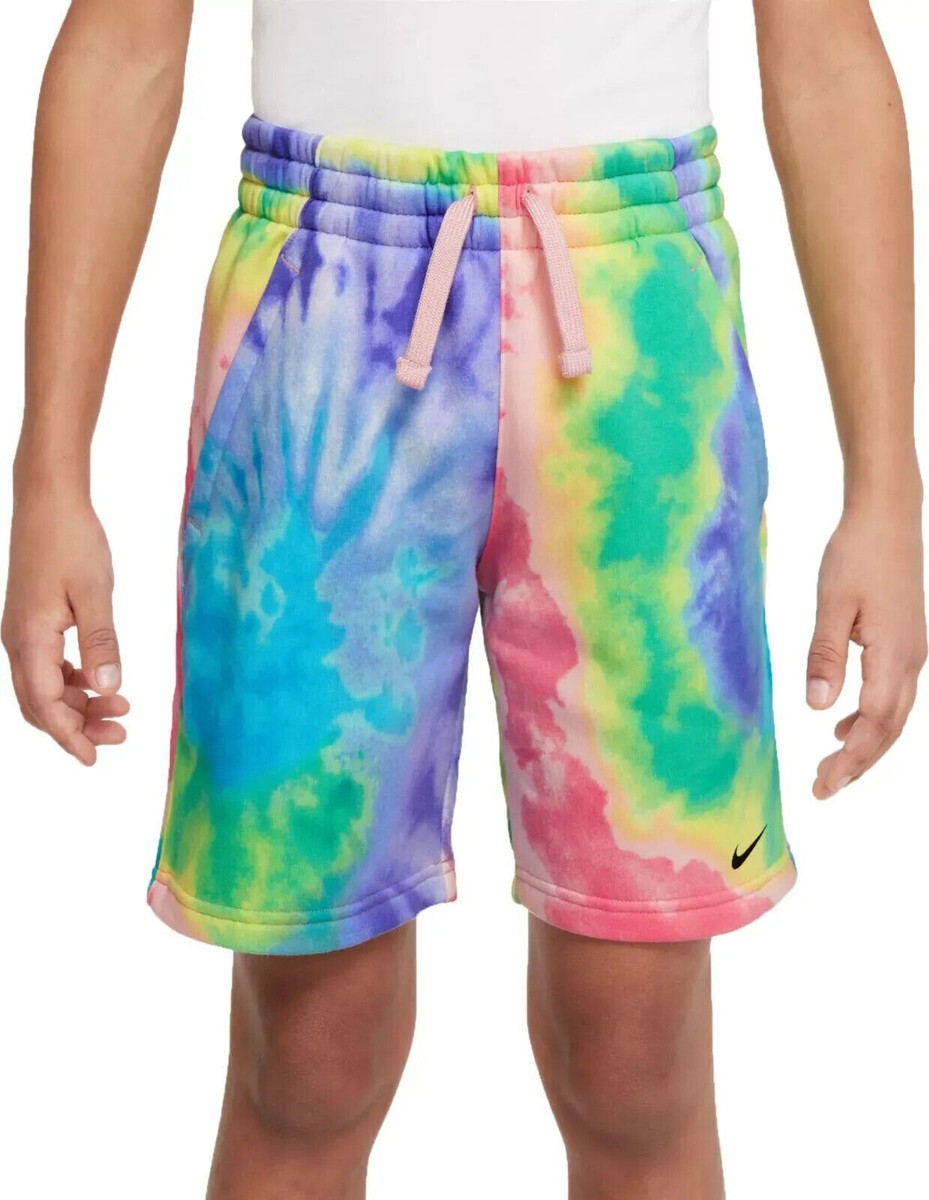 Nike Boys' Sportswear Club Tie Dye Fleece Shorts DV0063-658 Arctic