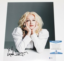 SINGER CYNDI LAUPER SIGNED AUTHENTIC 11x14 PHOTO TRUE COLORS BECKETT COA BAS 