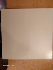 1 Piece Bright White Ceramic Floor Tile 8" by 8" Made in Italy Smooth Surface!