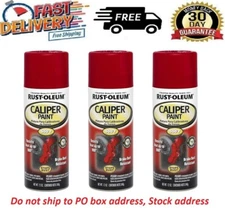 3 PCS Caliper Paint High Temp Coat Spray Red Brake Gloss Drum Rotor Custom 900F