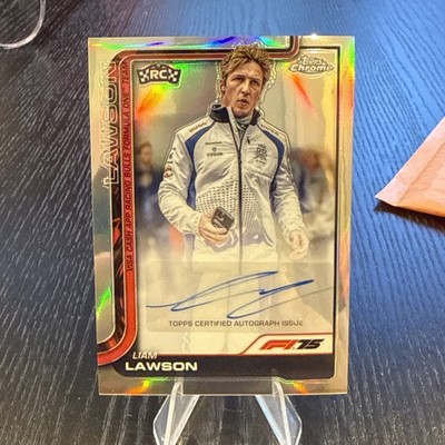 Topps Chrome Formula 1 2025 Liam Lawson RC Auto Racing Bull F1 CAC-LAW