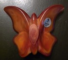Fenton Glass Brown Orange Butterfly Mint Condition — photo 2