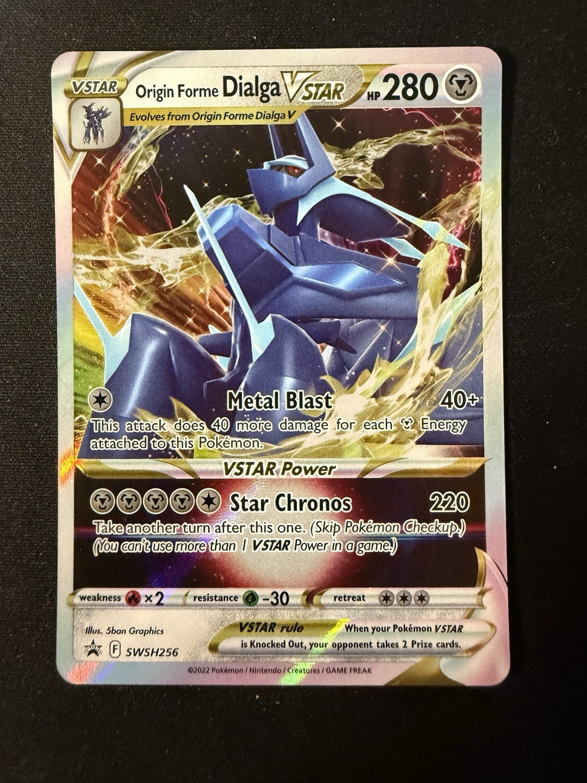 Origin Forme Dialga VSTAR SWSH256 Promo SWSH Black Star Pokemon Near